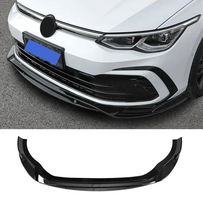 

Новый передний бампер для VW Golf 8 GTI R-Line MK8 2021-2023 2024 глянцевый черный углеродный ABS передний спойлер диффузор корпус комплекты