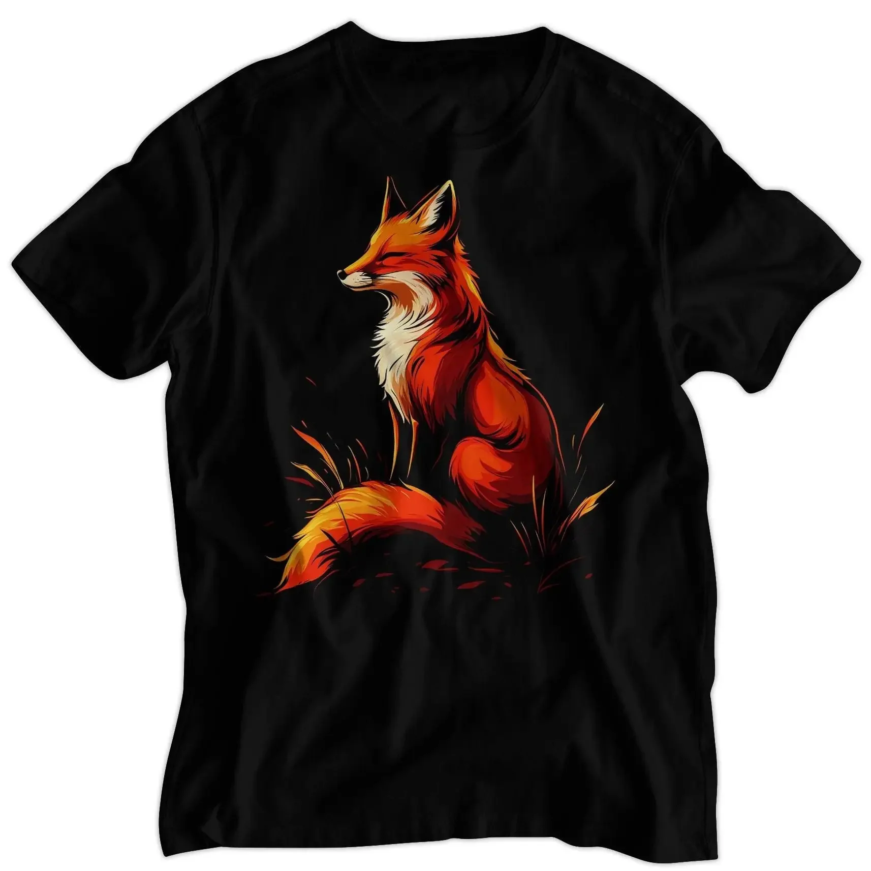 Camiseta con diseño de zorro rojo, comercio justo, alta calidad, animal espiritual, orgulloso y fuerte, inteligente