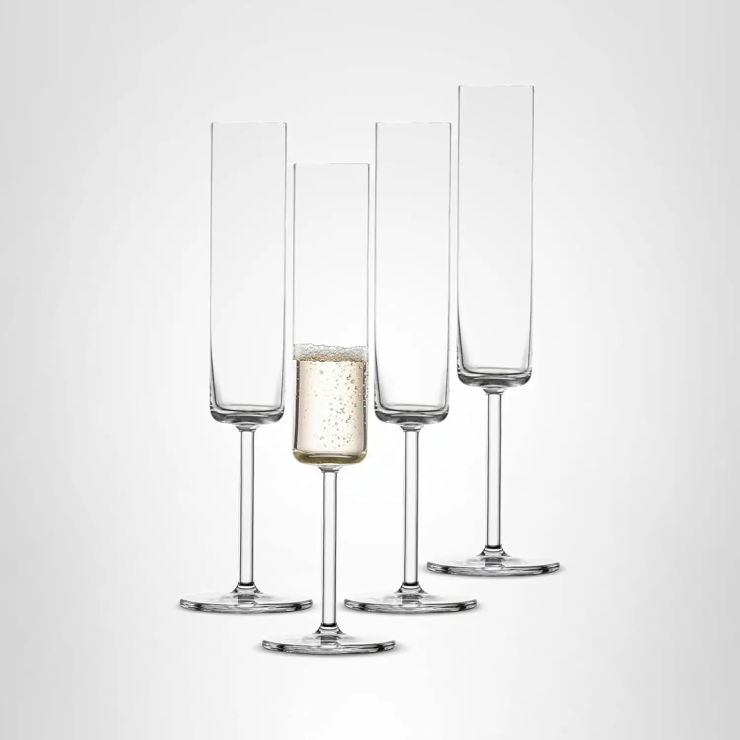

Champagne Glasses Set of 4, Effervescent Point, Dishwasher-Safe Tritan, 5.5 oz, Made in Germany