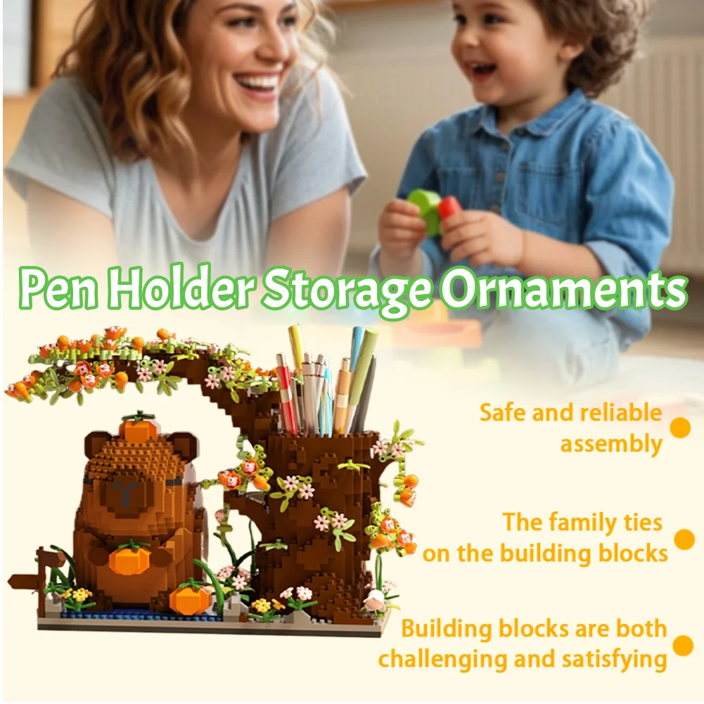 

1880 Pcs DIY Pen Holder Micro Mini Building Block Toy-Perfect for Students Holiday Gift for Kids Multi-Function Desk Organizer O