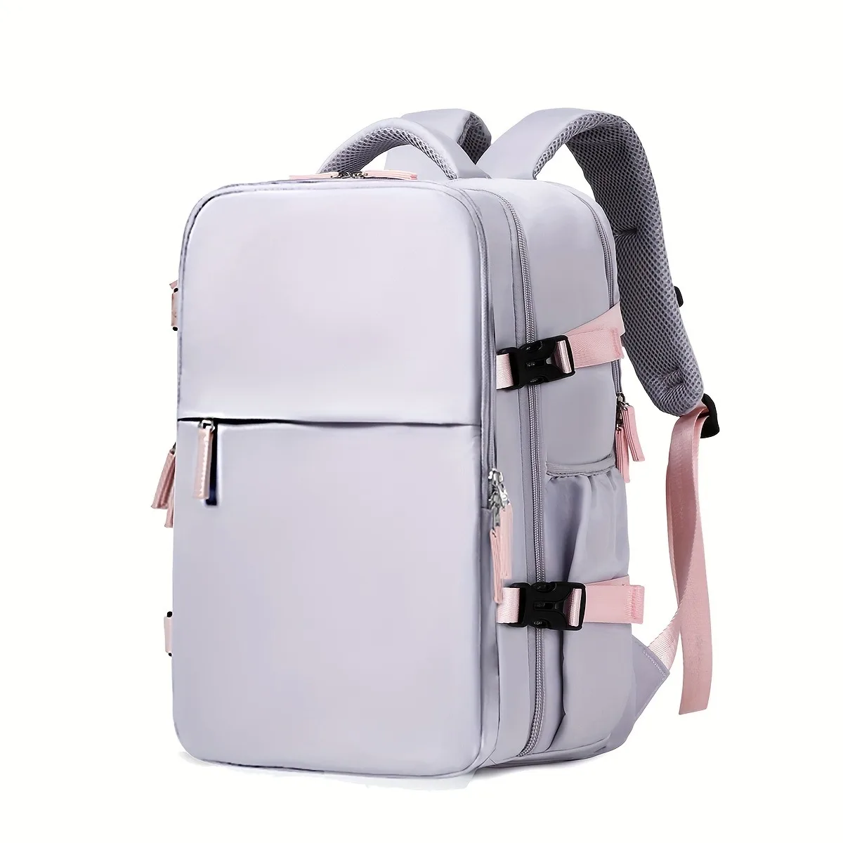 Large capacity expandable travel backpack with suitcase-style full open design and separate shoe compartment, ideal for air trav view 5