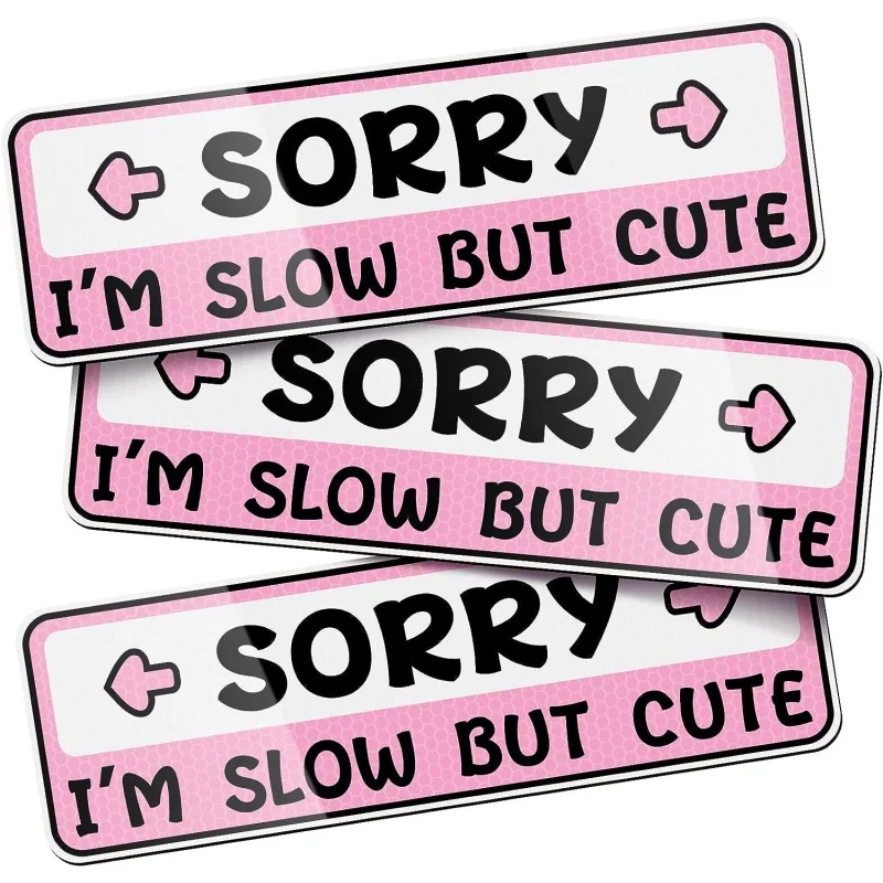 3 Pcs Car New Driver Magnet Stickers Student Signs for The Novice or Beginner Safety Bumper Vehicle Reflective Sticker