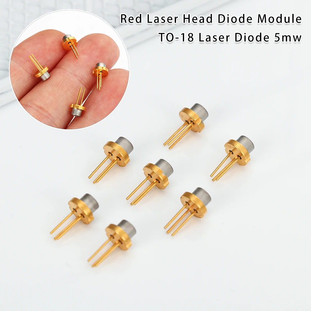 1/2/5/10PCS DIY Lab 650nm 2.2V High Power Burning Infrared 5MW Red Laser Head Diode Module TO-18 Laser Diode Optical Instruments