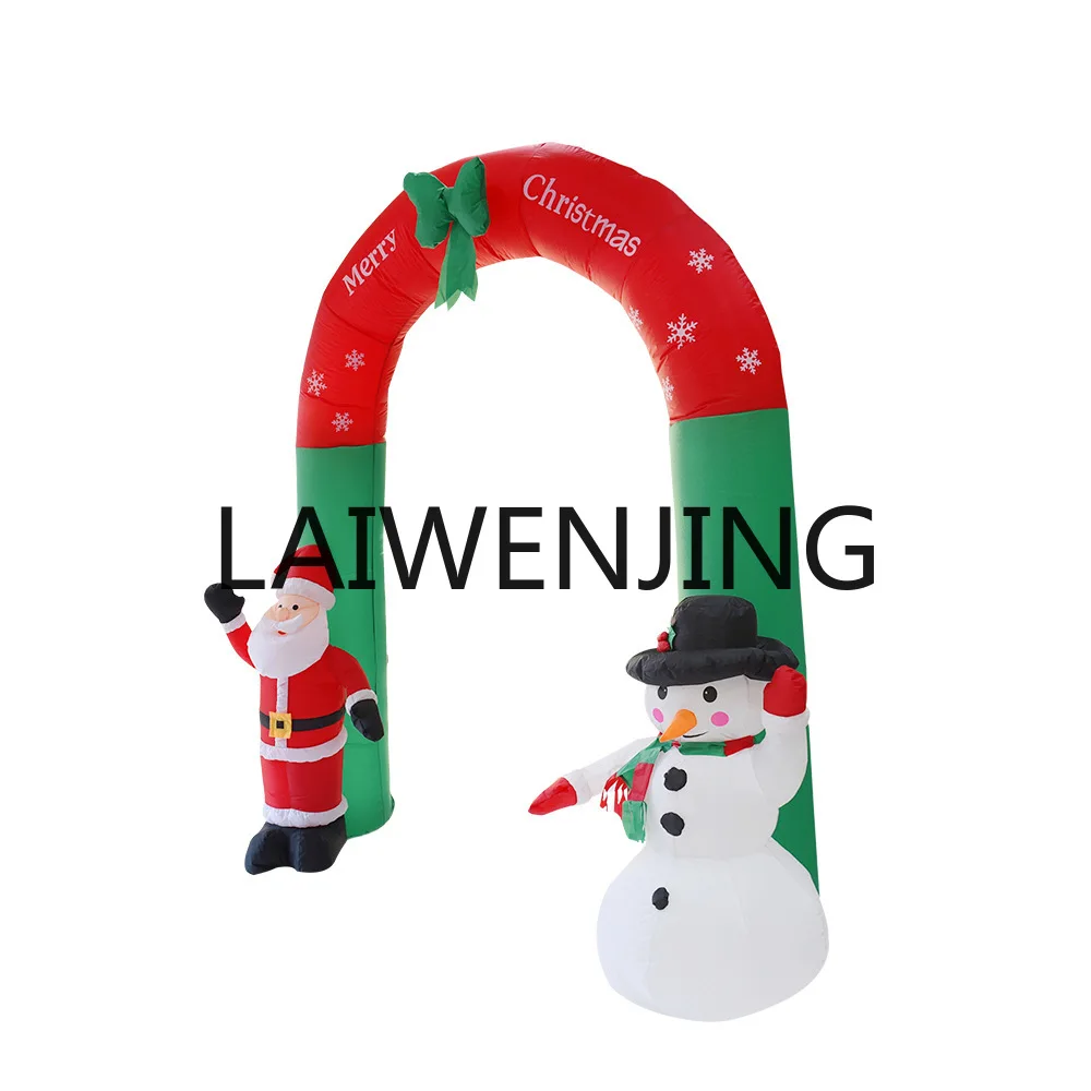 

Christmas outdoor decoration inflatable Christmas arch air mold props Santa snowman venue arrangement large ornament