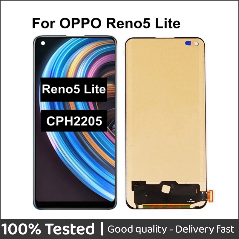 

6,4-дюймовый TFT-дисплей для Oppo Reno5 Lite CPH2205 с сенсорной панелью, дигитайзер стеклянного экрана в сборе для OPPO Reno 5 Lite, ЖК-дисплей