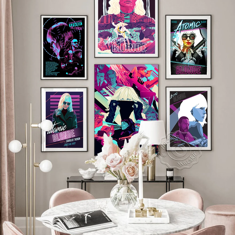 الذرية شقراء الإثارة الفيلم المشارك فيلم يطبع صور الحديثة الرسم على لوحات القماش الجدارية غرفة ديكور المنزل هدية