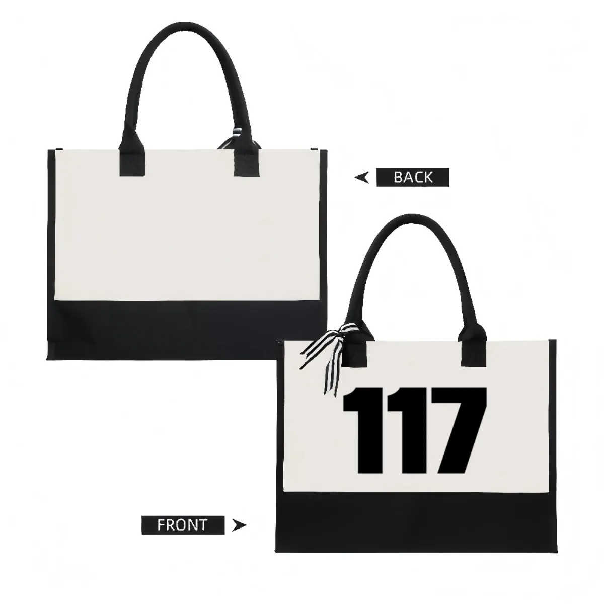 117 2026 وصول جديد موضة عملية واسعة قابلة لإعادة الاستخدام حمل حقيبة نمط طباعة 2 لهجة الثقيلة حقيبة كتف كبيرة طوال اليوم #2