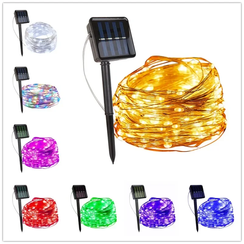 

Solar Light Fairy Lights 5m 10m 20m 30m Waterproof Outdoor Garland Solar Power Lamp Christmas Wedding for Garden Decoration