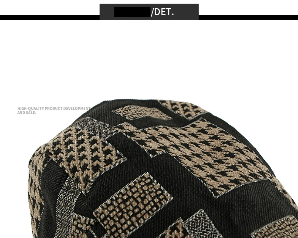 HT4882 Herren Berets Frauen Vintage Plaid Künstler Maler Baskenmütze Hut Neue Herbst Winter Baskenmütze Kappe Männlich Weiblich Einstellbare Ivy Flache Kappen – Detail 4