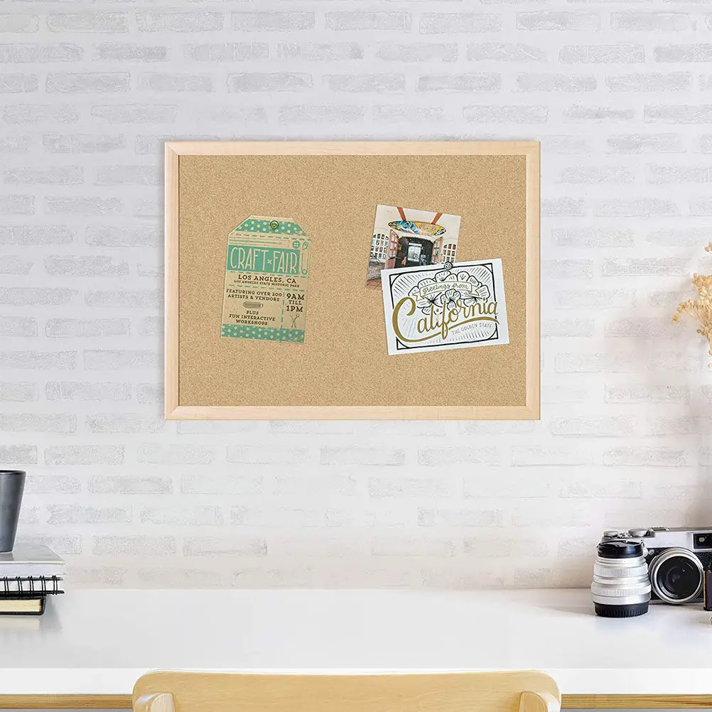 

Набор из 3 пробковых досок в деревянной раме из натуральной сосны для заметок, сообщений и объявлений, для дома и офиса