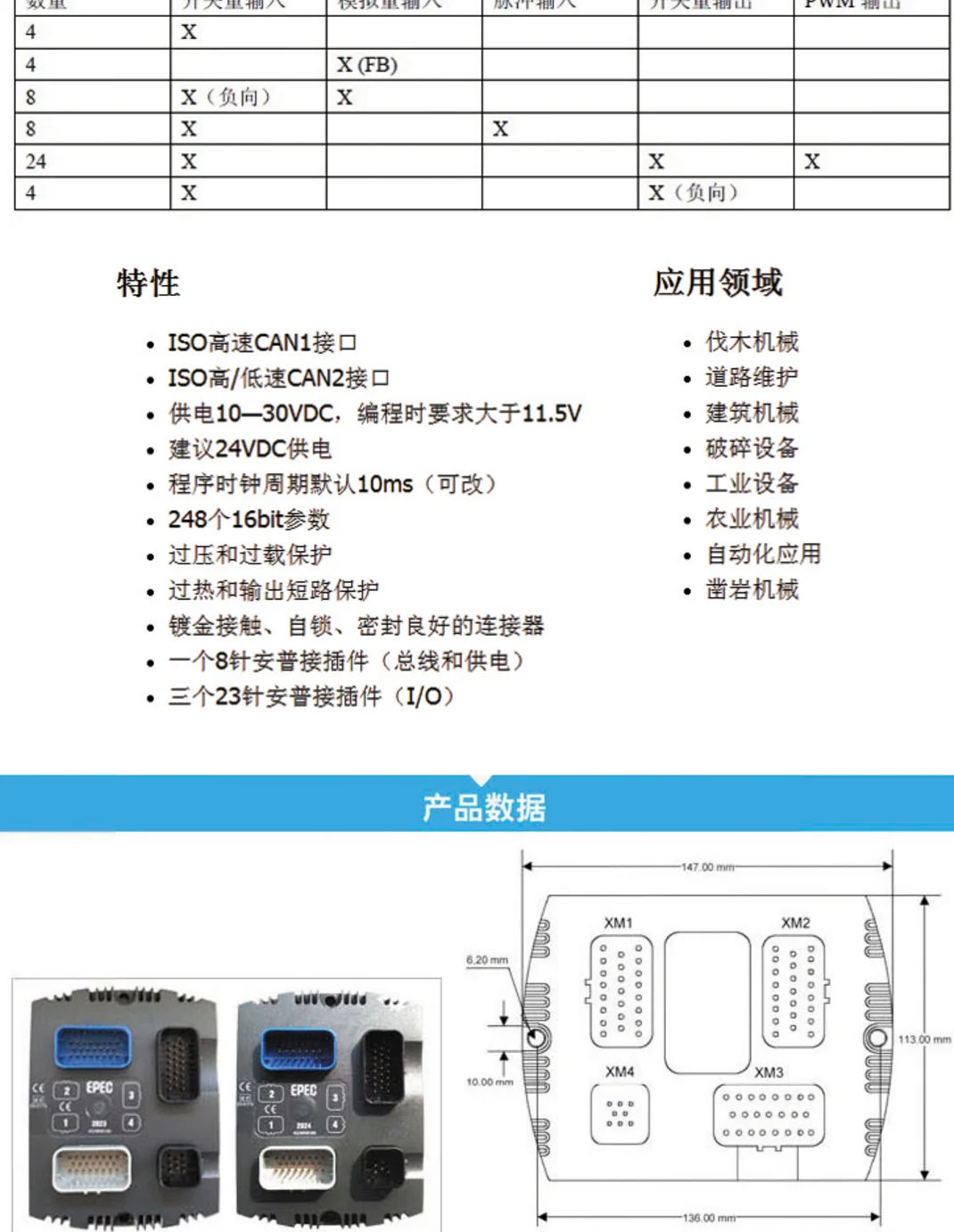 EPEC2023 EPEC2024 controller is suitable for Xugong/Zoomlion EPEC 2024 2023.