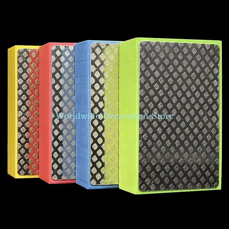 Q39B 4x Diamond Hand Polishing Pads for Sanding Glass Tile Remove for Sharp Grin