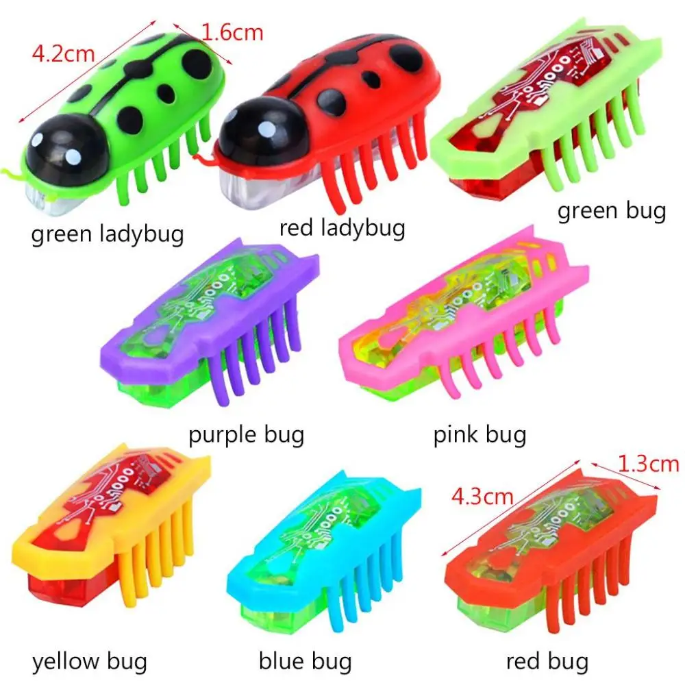 Creative Mini Funny Escaping Automatic Colorful Electric Pet Toy Electric Ladybug Interactive Pet Supplies Cat Toy