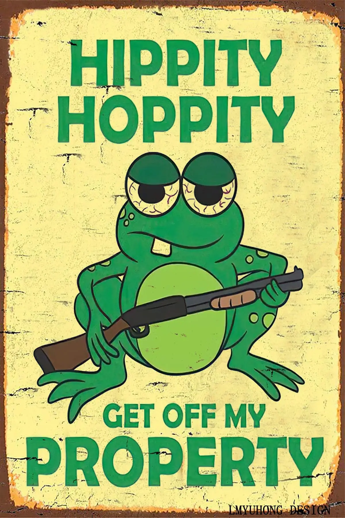 Funny Tin Signs hippity hoppity get off my property Wall Decor Vintage Tin Sign Door Sign Restaurant Sign Wall Art Decor Plaque