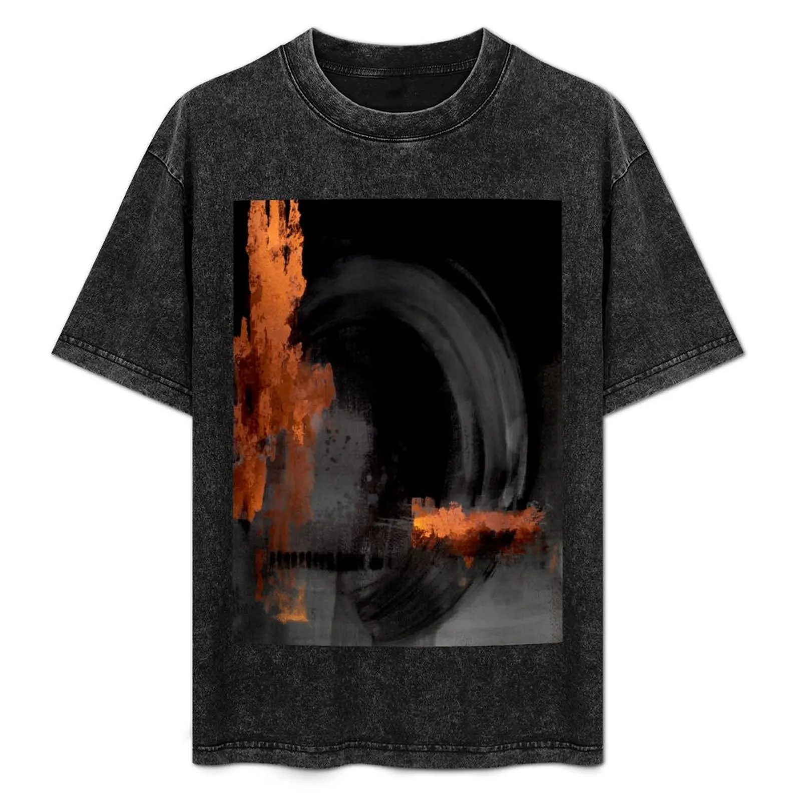 

Black orange abstract T-Shirt vintage clothes street wear big and tall t shirts for men