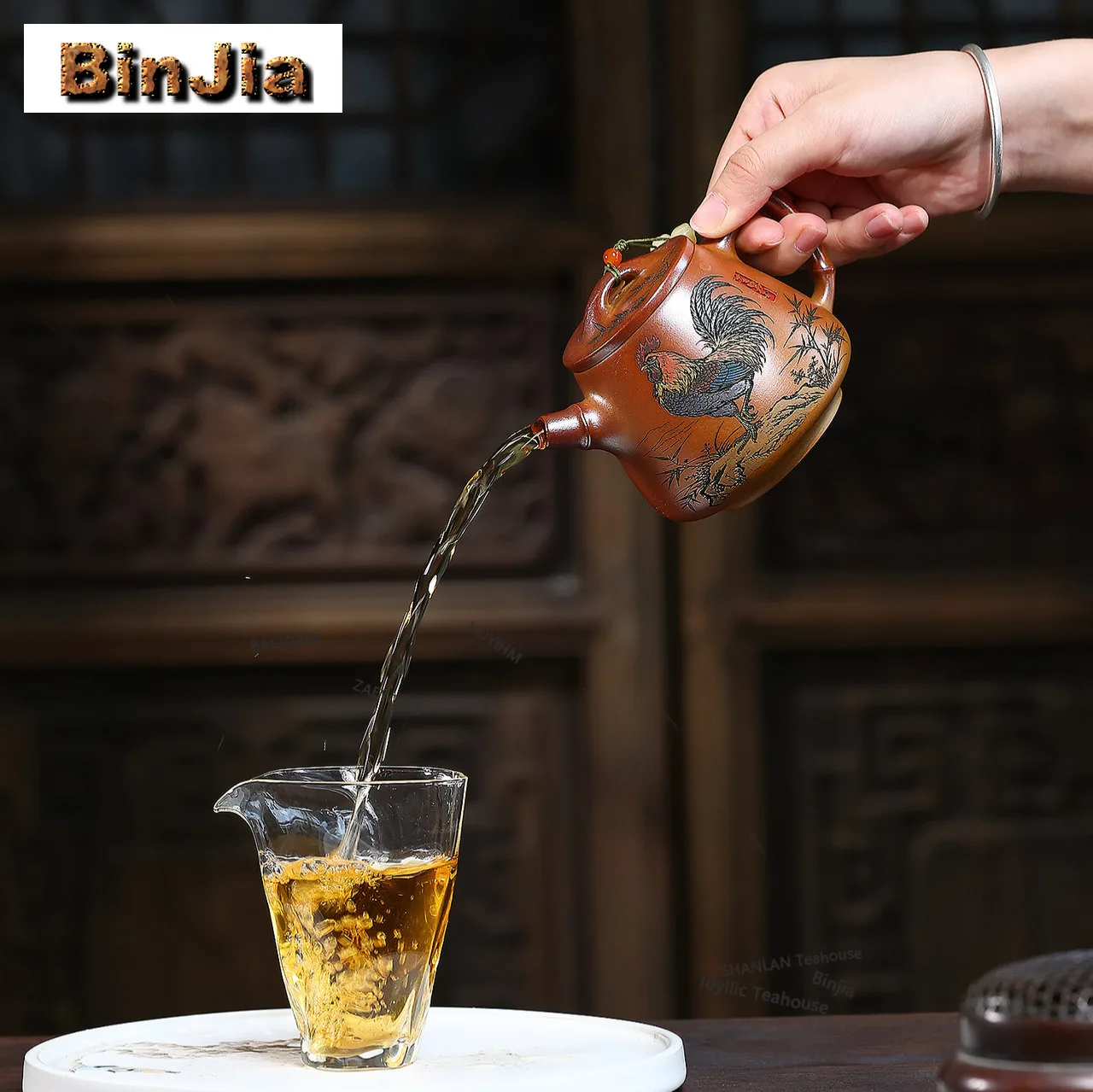 BAEJORIA 280ml Retro Yixing Purple Clay Teapots Handmade Stone Scoop Pot Raw Ore Dragon Bone Golden Sand Mud Kettle Zisha Teaset