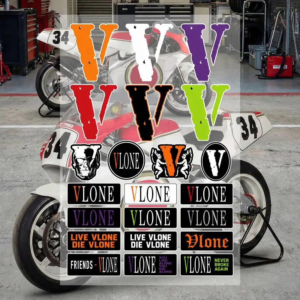 V-LONE Ästhetische Graffiti Wasserfeste PVC-Aufkleber für Auto Motorrad Skateboard Helm Notizbuch
