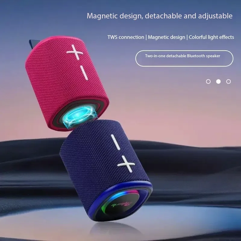 Kabelloser Bluetooth-Lautsprecher, umwerfender geteilter Subwoofer, kabelloses Bluetooth-Audio, RGB, kabelloser 2-in-1-Magnetlautsprecher für den Außenbereich