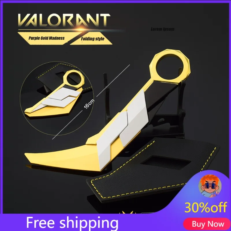 16cm Valorant Figure Weapon Melee Prime Karambit Tactical Knife Vandal Karambit Knife Game Metal Model Collection Anime Kid Toy