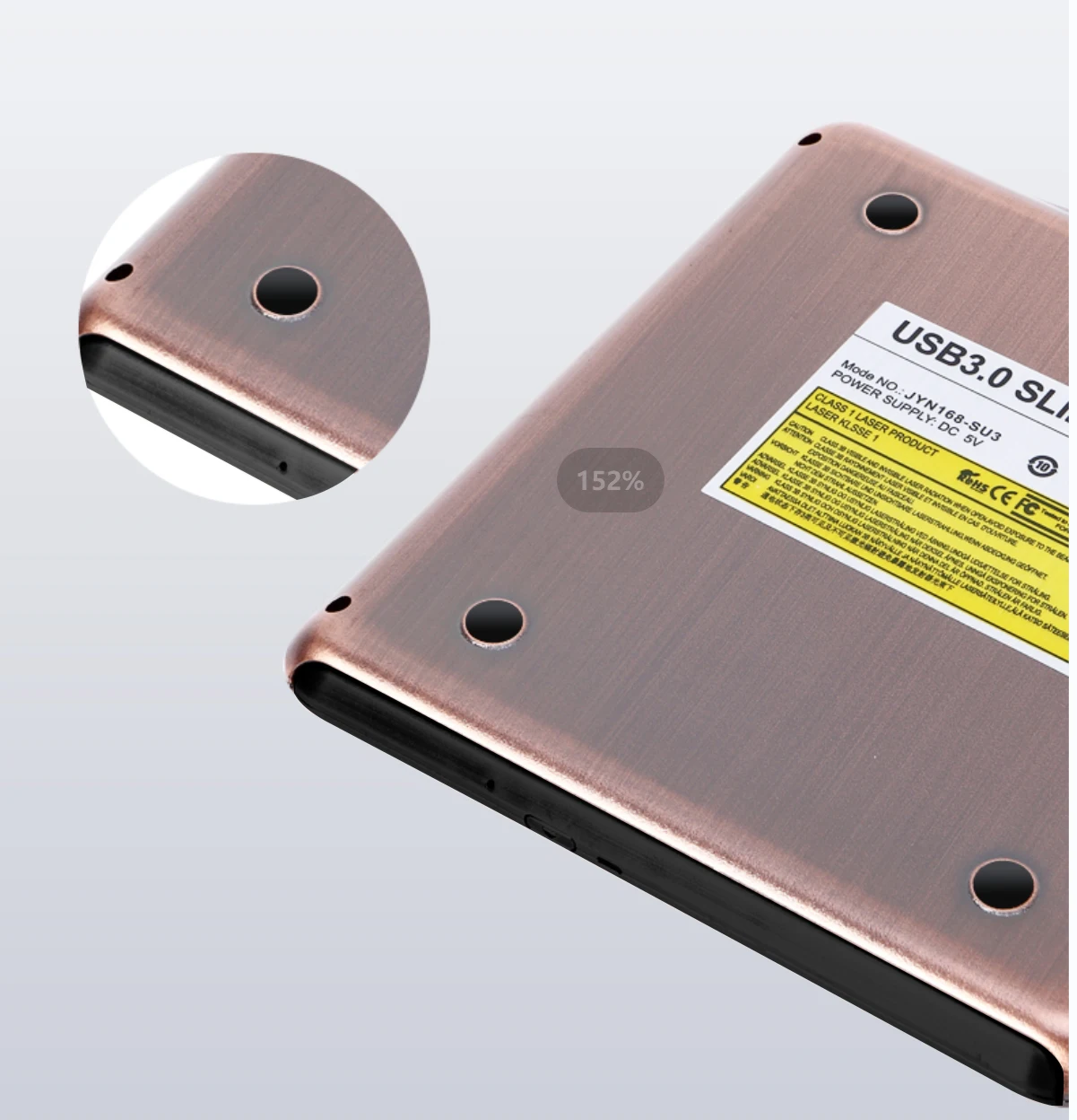 Compact External CD-ROM Drive With USB 3.0 & Type-C, Compatible With Windows, Mac OS, Linux, Etc