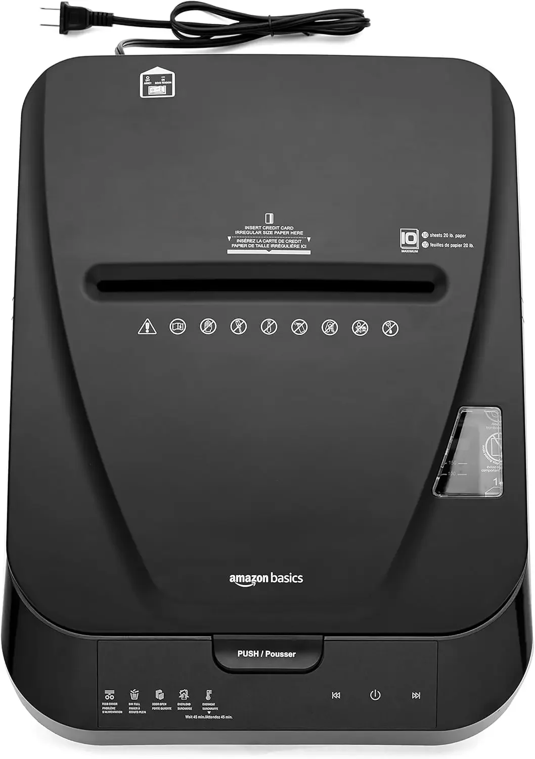 150 Sheet Autofeed Micro Cut Paper Shredder, Black