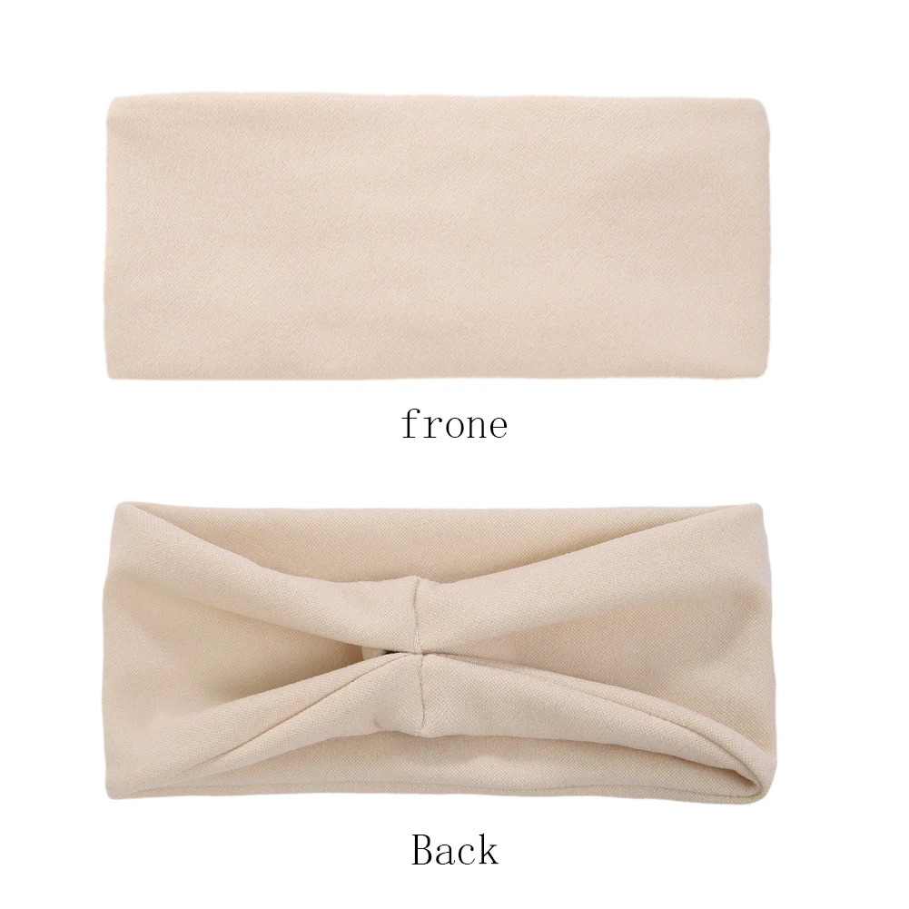 Outono inverno cor sólida bebê headbands mulher meninas macio elástico yoga hairbands bandanas crianças clássico grosso acessórios de cabelo