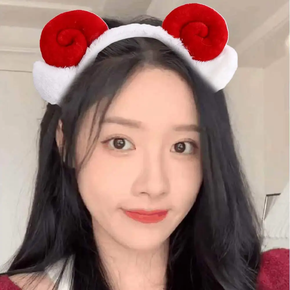 الفتيات الكرتون غسل الوجه الأغنام الأذن خروف عقال اكسسوارات الشعر طوق الشعر