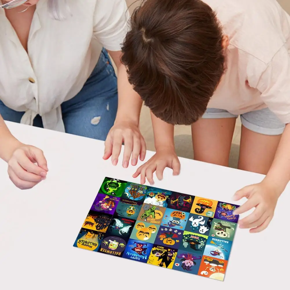 Spookhuispuzzel Spooky Halloween-puzzelset met spookhuis Pompoengeest Leuk educatief speelgoed voor kinderen, volwassenen