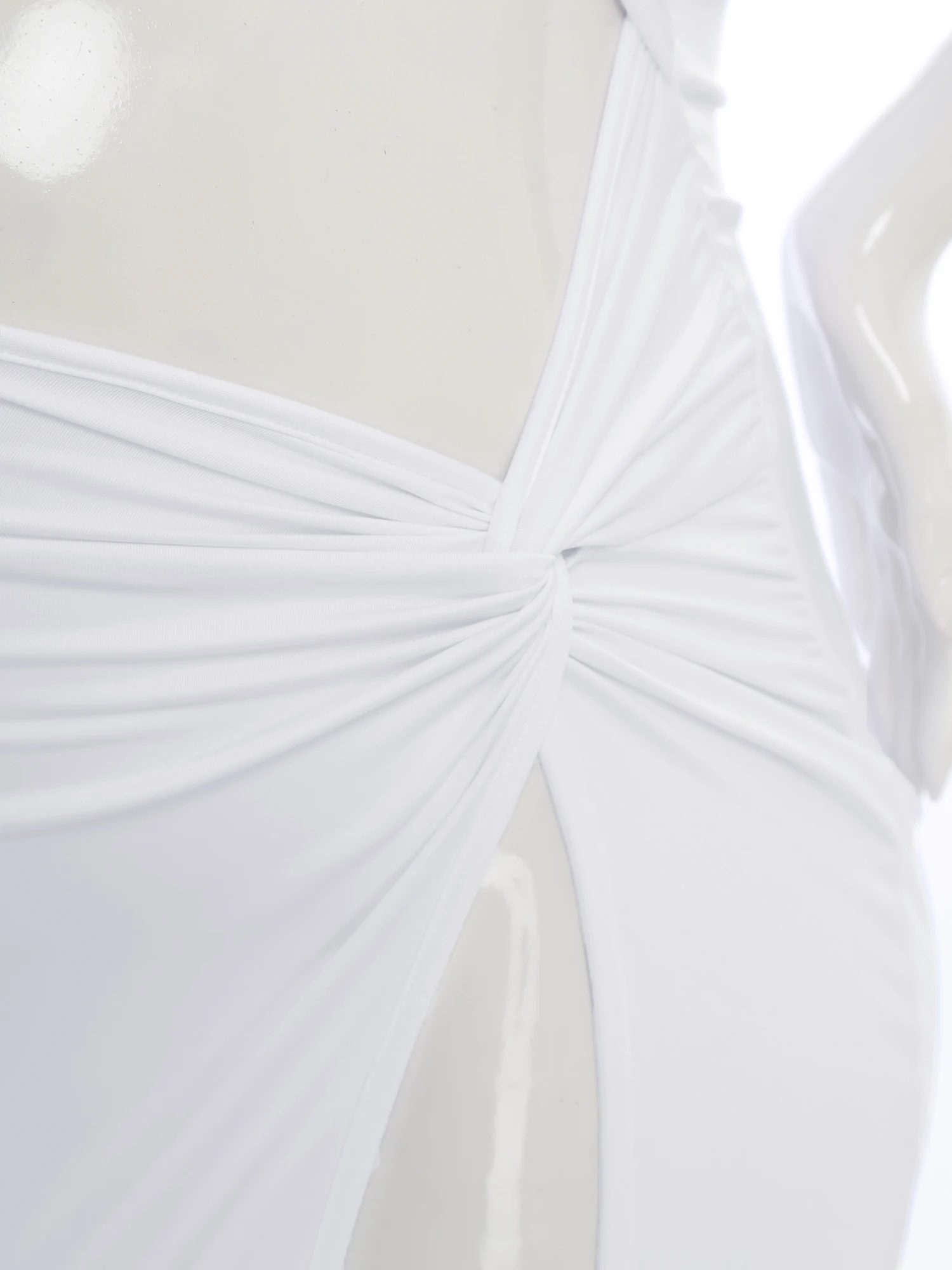 หญิงตั้งครรภ์ Baby Shower การถ่ายภาพชุด Halter Hollow Out Side Slit ความยาวชั้นวันเกิดงานแต่งงานชุด
