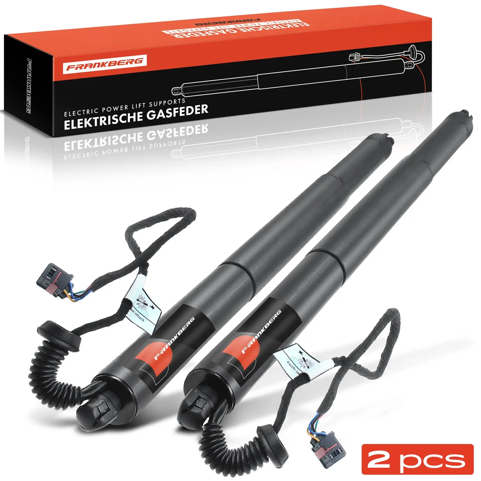 Frankberg 2x Gasveer Elektrische Achterklep Achter Links of Rechts voor Skoda Superb III 3V3 Bj 2015 3V0827851A