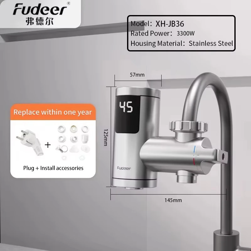Fudeer Elektrische Boiler Keukenkraan Conector Instant Warmwaterkraan Adapter 220V Boiler Badkamer Accessoires