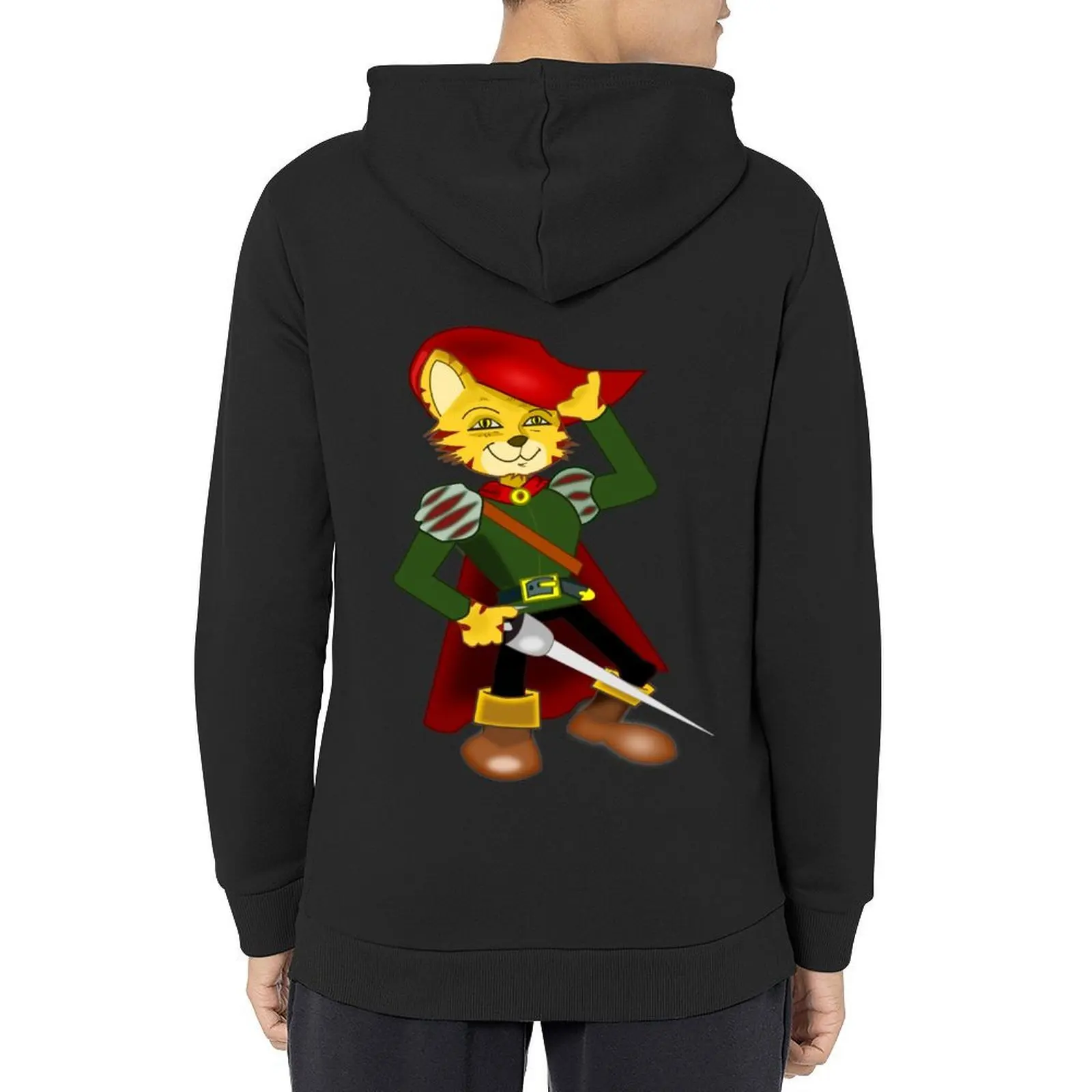 

Puss in Boots Cat Hoodie korean style clothes graphic t shirts men winter clothes clothes for men hoodie graphic
