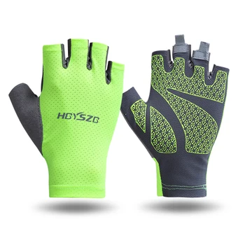夏サイクリング手袋指なしフィットネス釣り女性男性春ジム通気性ノンスリップヨガ弾性スポーツ自転車手袋