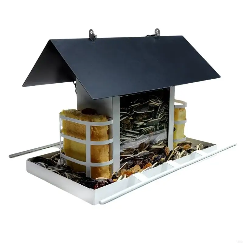 

54HD Heavy Duty Metal Bird Feeder for Outdoor Hanging with Perch Design for Garden
