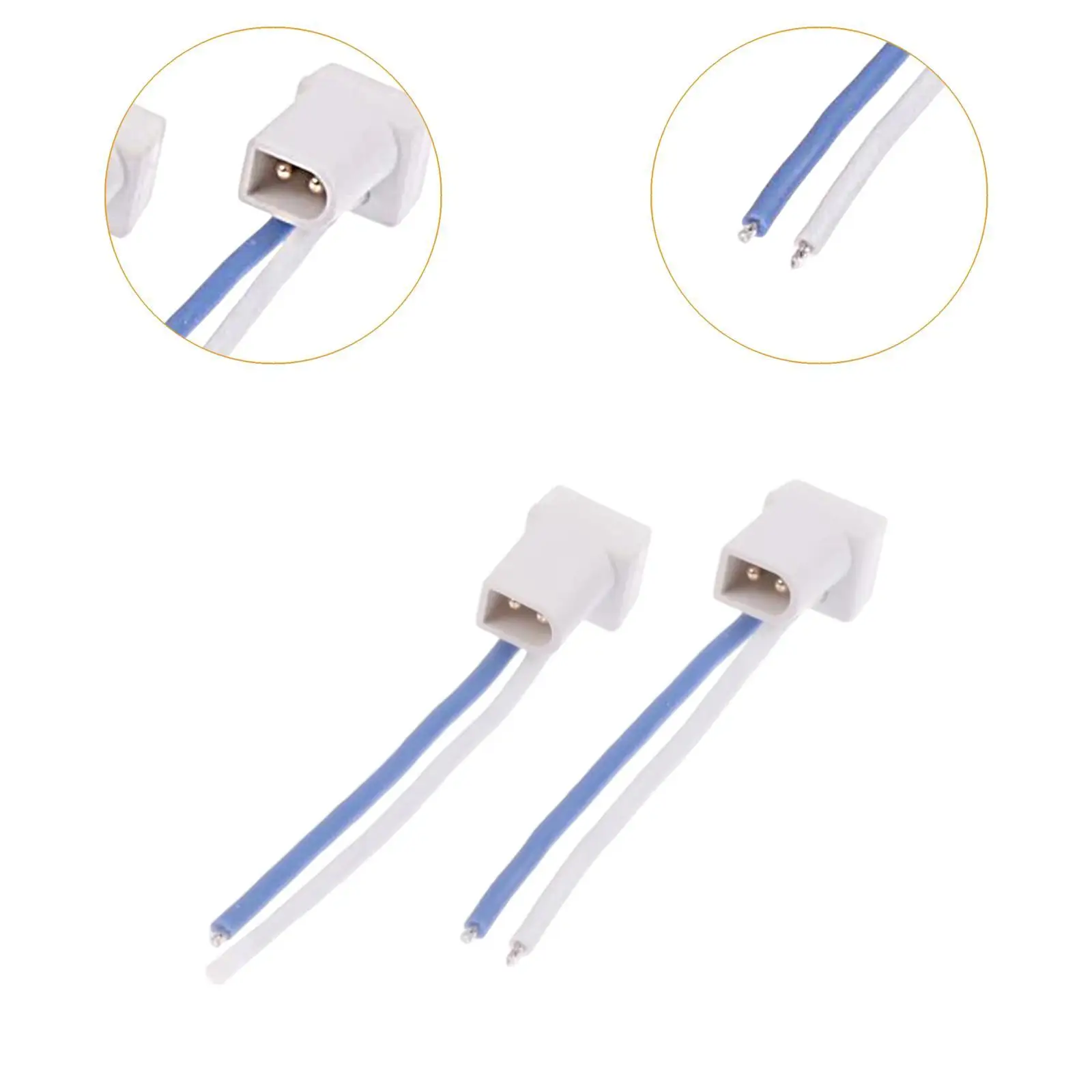 2 Pieces BT2.0 Power Replacement Male Cable Connector Practical Compact Structure PP Material Suitable for