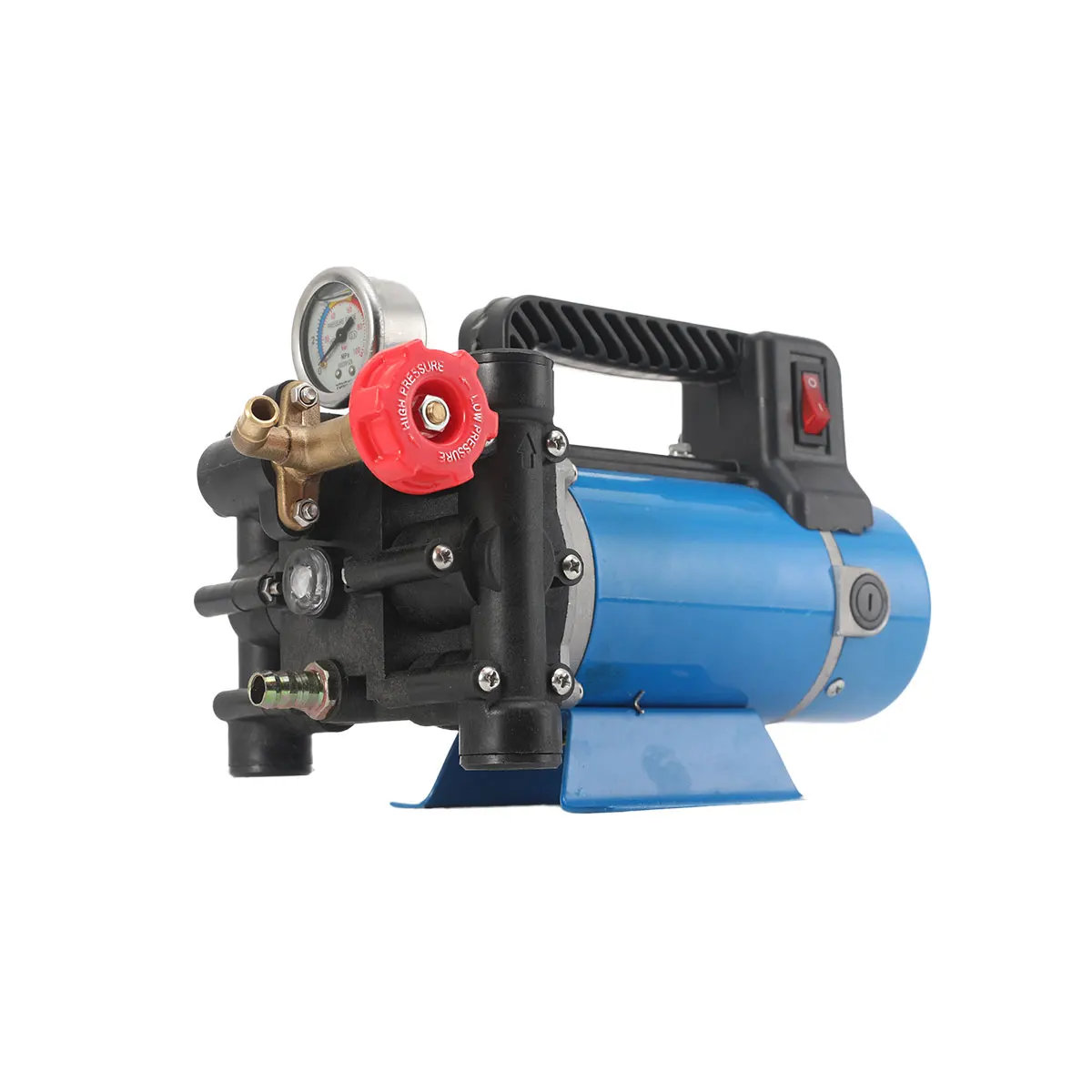 Landwirtschaftliche elektrische Hochdruckpumpe, 24 V, 16 l/min, Doppelzylinder-Kolbenpumpe, Sprühen, Bewässerung, Autowaschanlage, Pestizidsprüher – Detail 22