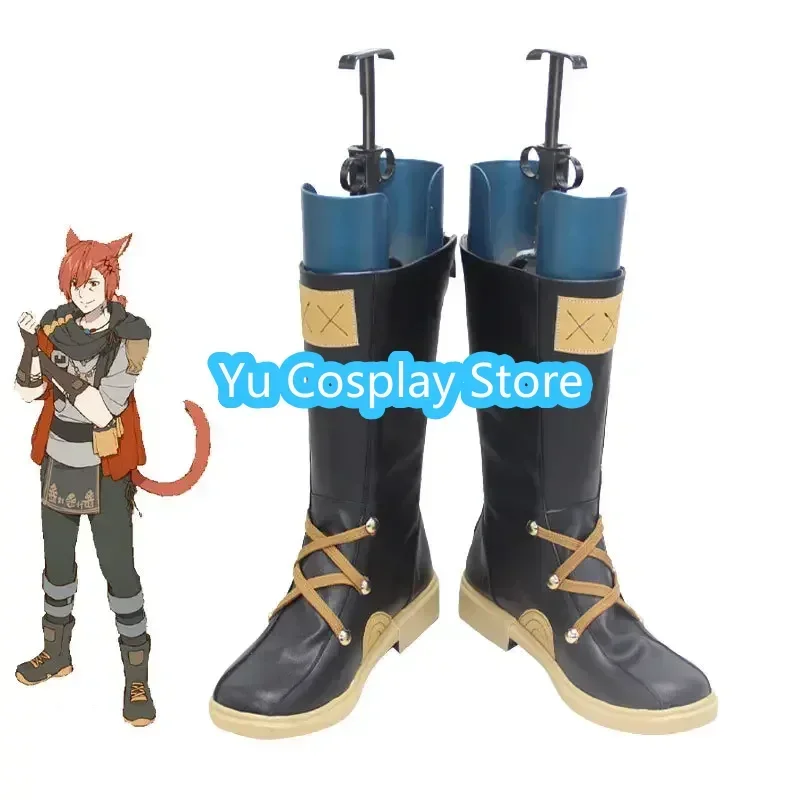 

Yu-Cosplay G'raha Tia Обувь для косплея Игра FF14 Сапоги для косплея Хэллоуин Карнавальный реквизит Обувь из искусственной кожи на заказ