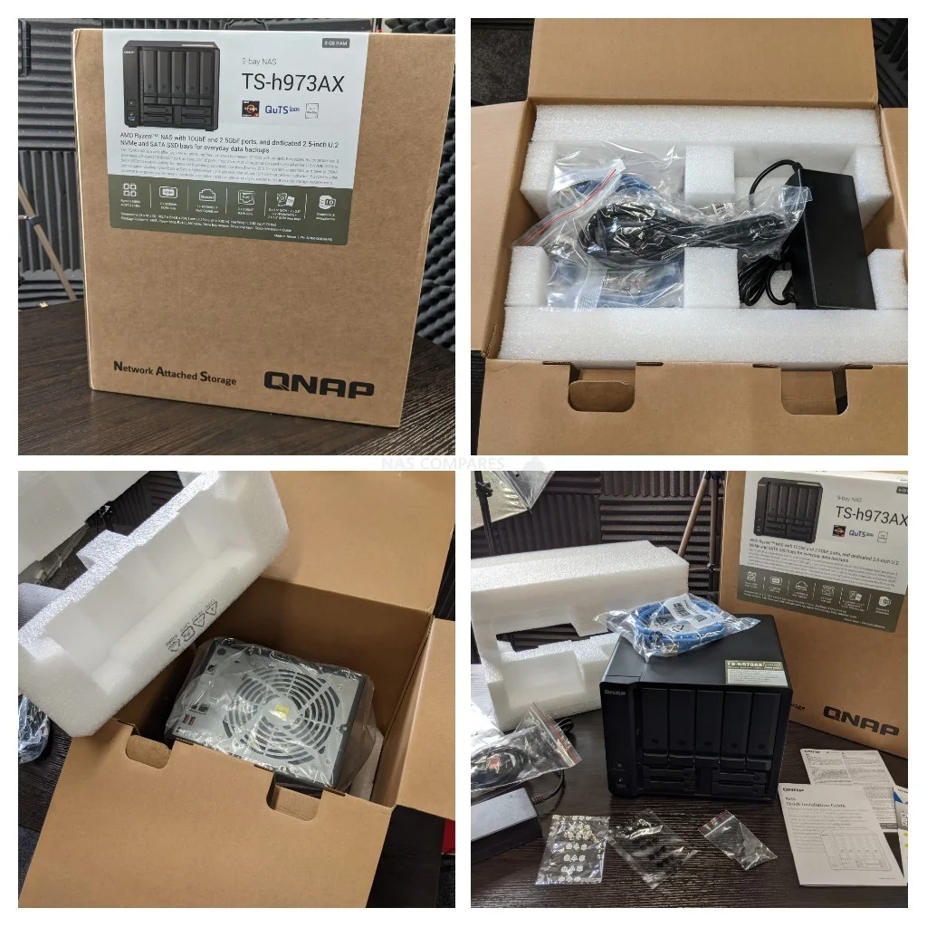 QNAP TS-h973AX-32G 9 Bay Desktop Hybrid Storage NAS Enclosure - 32 GB RAM