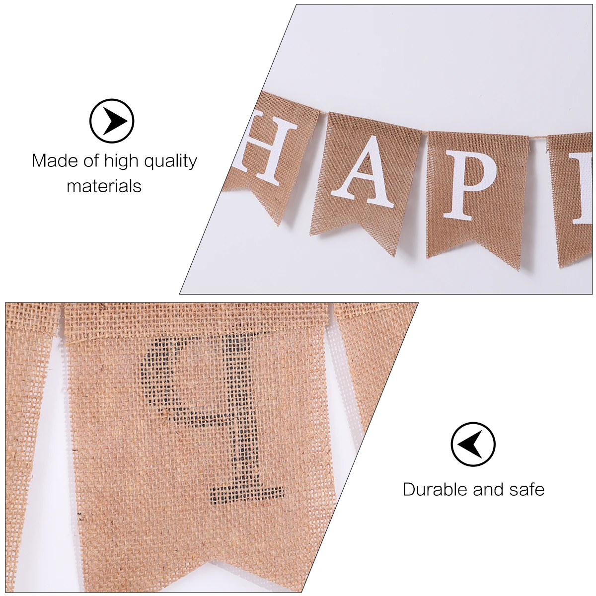

Birthday Party Decoration Decorations Happy Banner Felt Reusable Custom Blue The Child