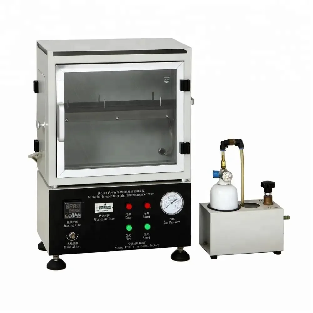 Flame Retardant Performance Tester For Measuring Horizontal Combustion Characteristics Of Automotive Interior Materials