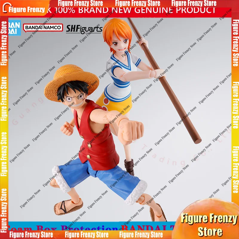 

Распродажа! Оптовая продажа оригинальных моделей Bandai 100% Genuine One Piece: фигурки аниме SHF Monkey D. Luffy Romance Dawn в наличии