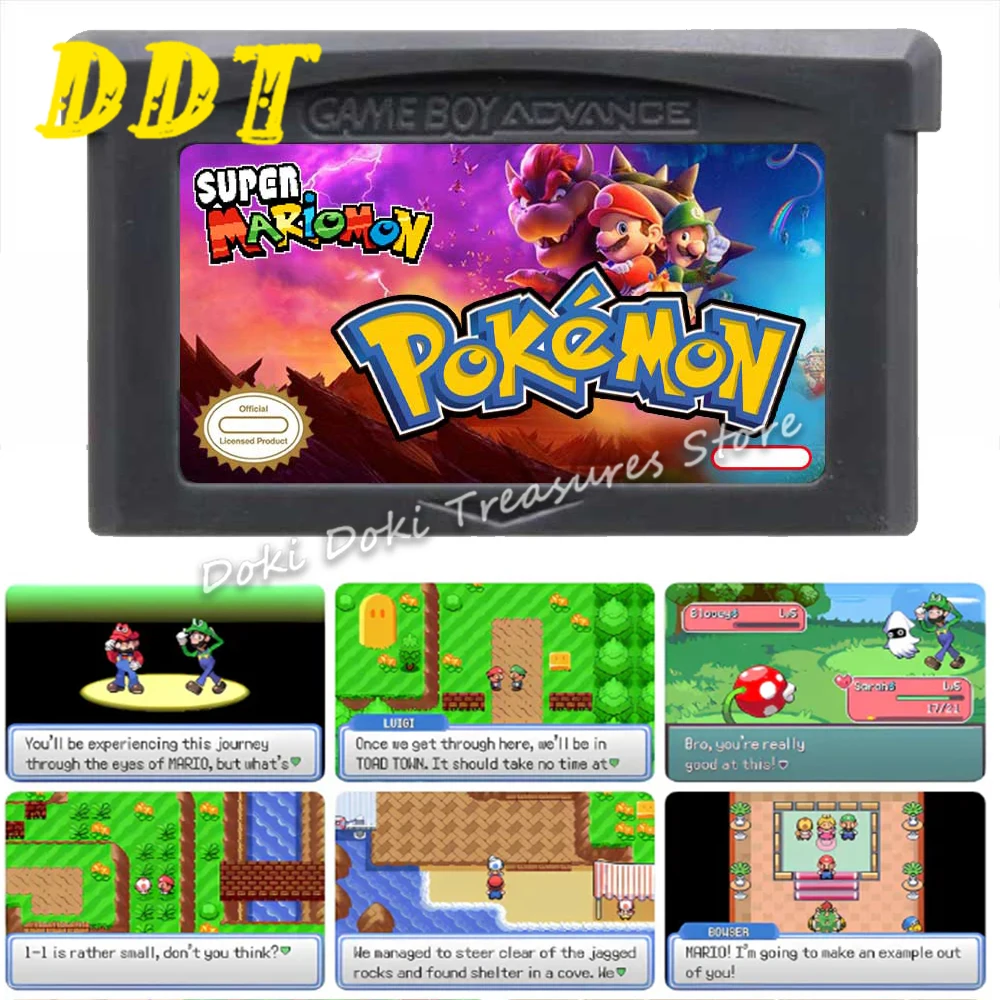 

Совместимый картридж GBA RTC Super POKEMON MArIOMon — часы в реальном времени — игра «Подружба ловли и приключений», игра для повторного созревания