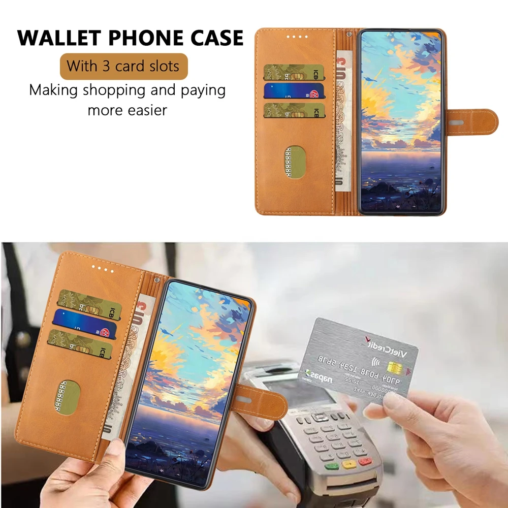 قسط المغناطيسي الجلود فليب جراب هاتف آيفون 17 17Pro 17Air 17Plus 16 E 15 Plus ProMax Pro زهرة غطاء المحفظة فتحة للبطاقات #4