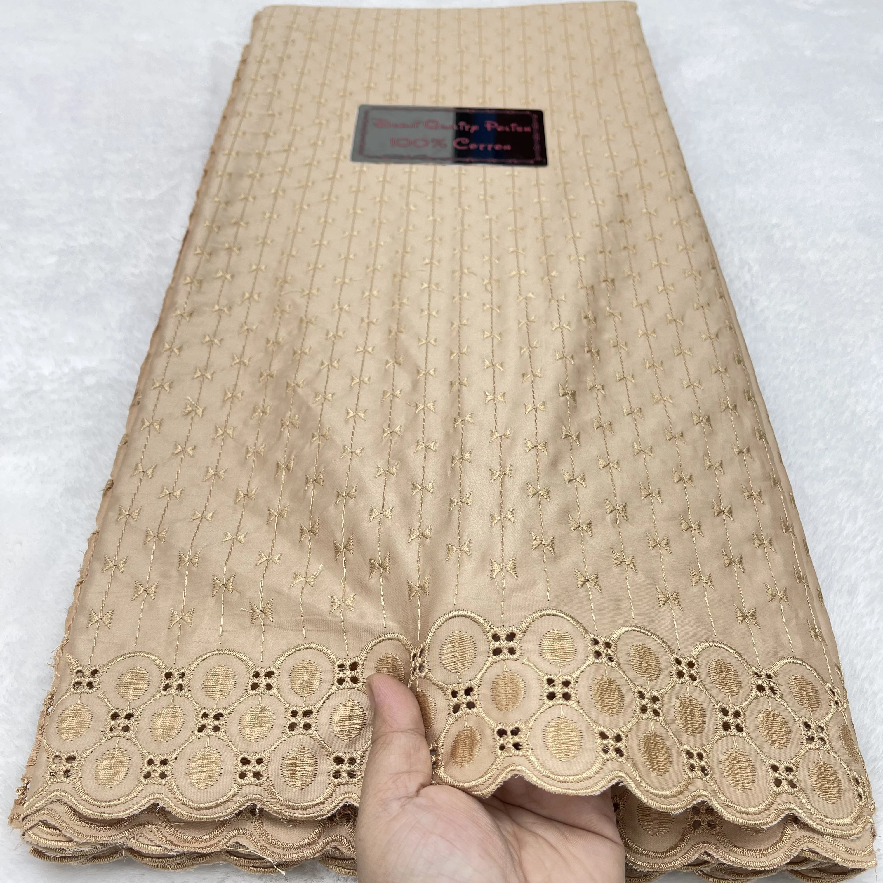 

Роскошный африканский польский кружевной материал для мужчин, мягкая хлопчатобумажная ткань, качественный материал для шитья, ткань для мужского костюма, 5 ярдов