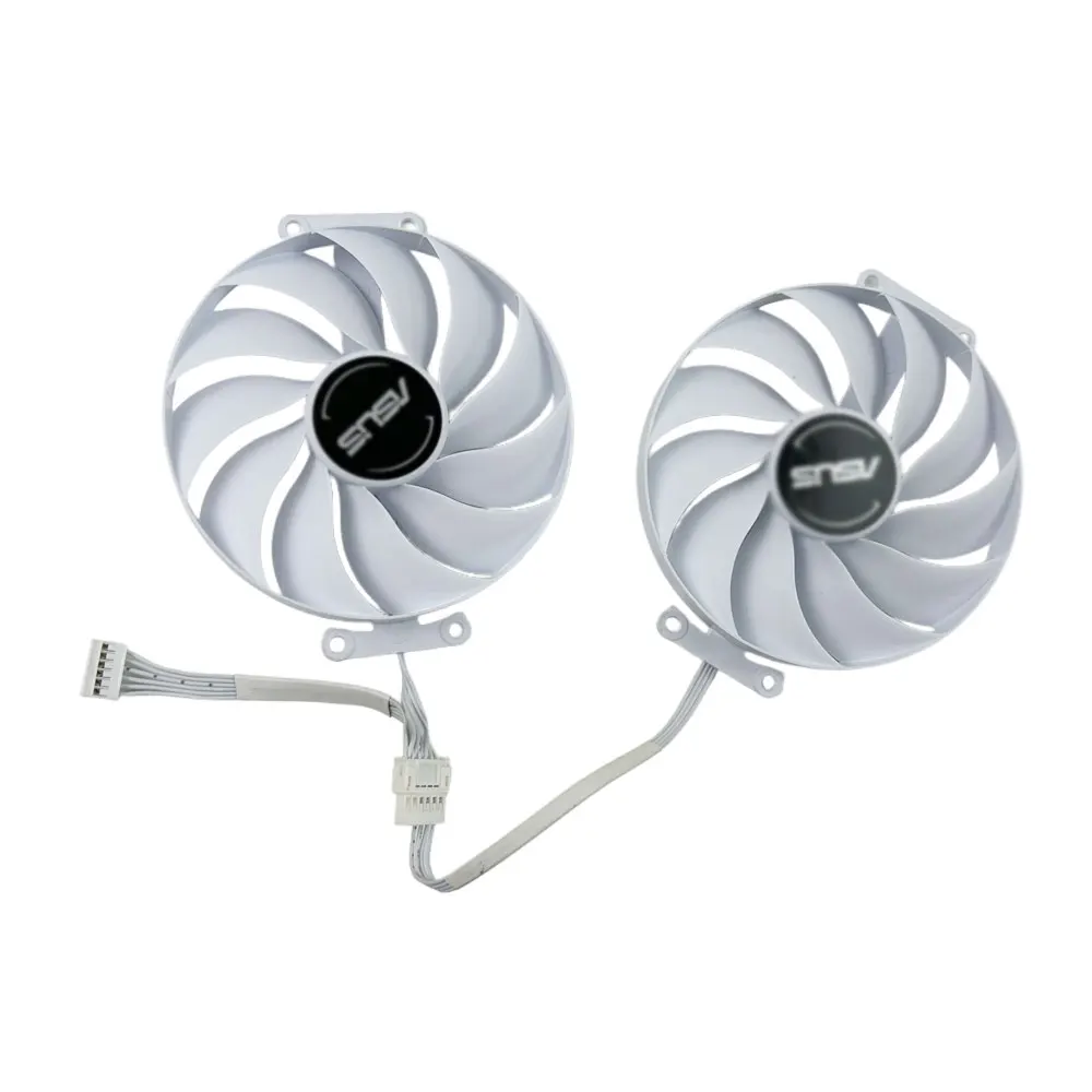 

Вентилятор для охлаждения видеокарты FD9015U12D CF9015U12D 6Pin 90mm, 12V 0.55A, для видеокарт ASUS DUAL RTX 4060Ti, белый.