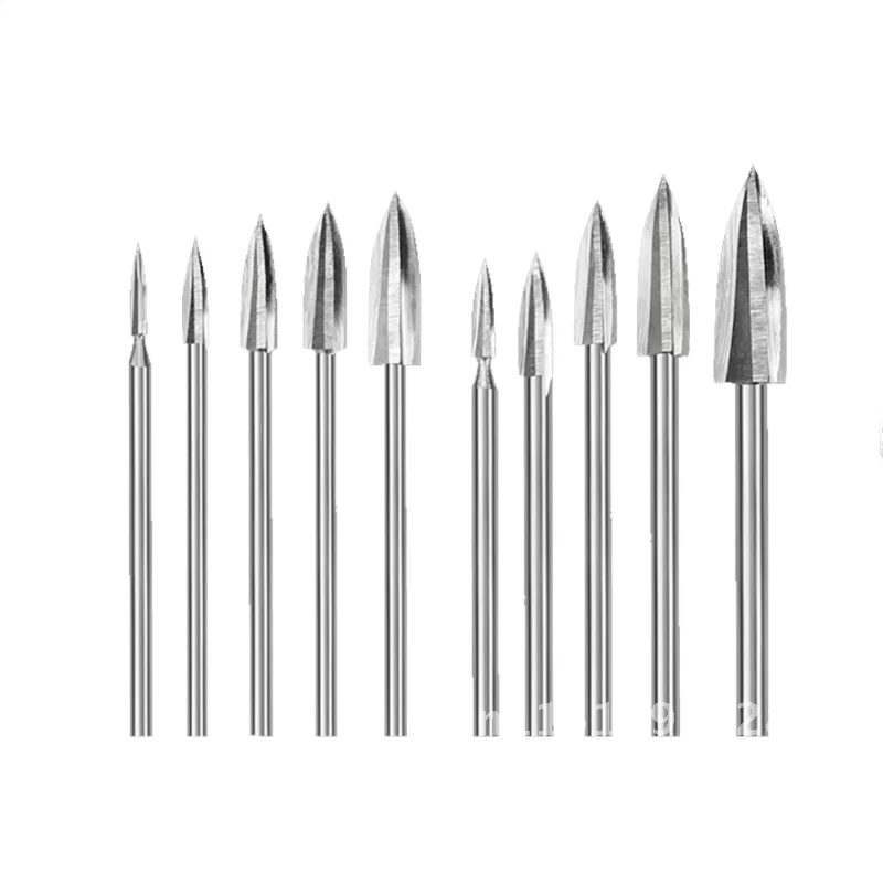 Carving Tools for Wood, 5 Pcs HSS Drill Engraving Tool Accessories for Rotary Tools 1/8