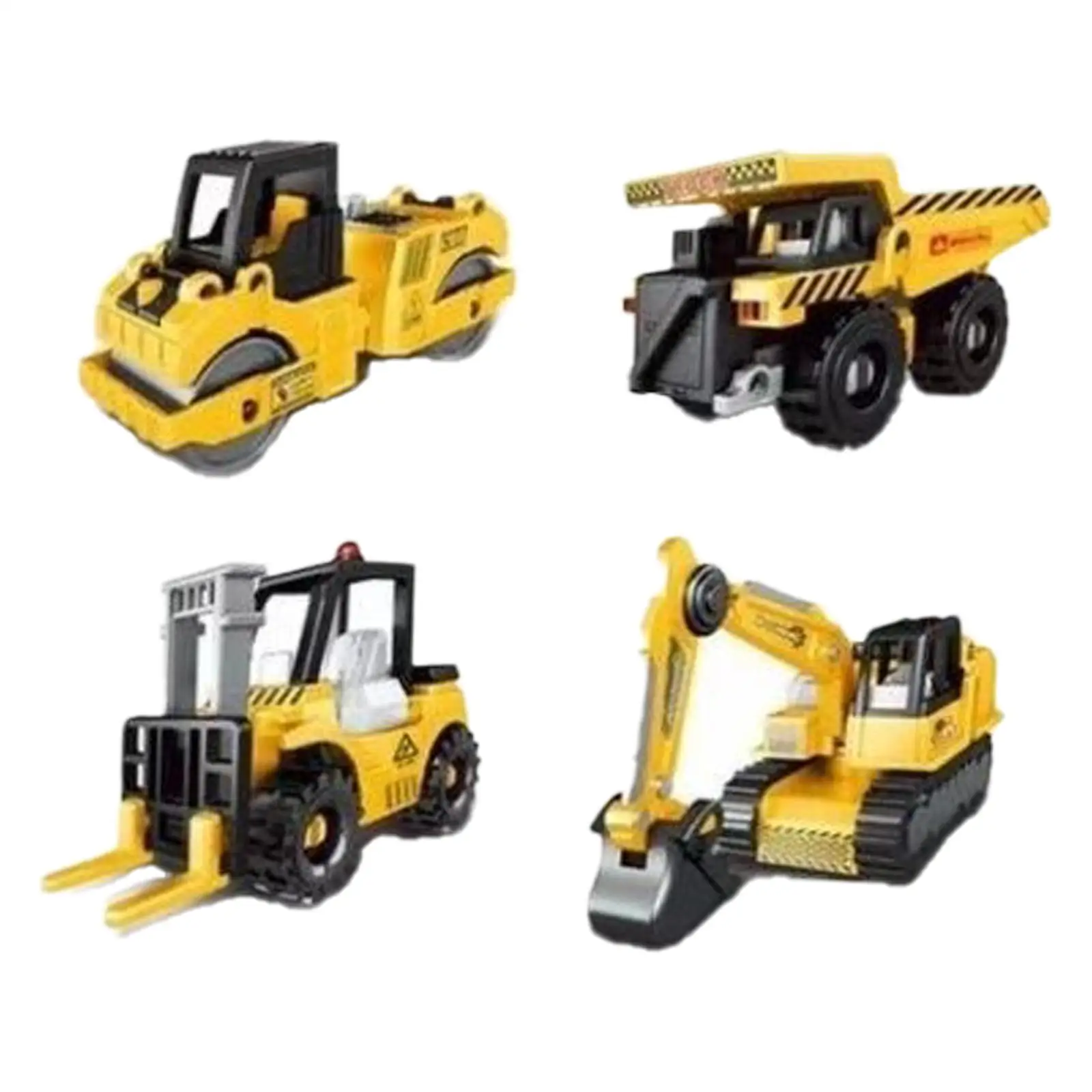 

4Pcs Construction Vehicles Models Table Decoration Quick Assembly Excavator