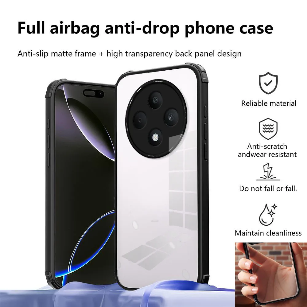For OPPO Reno 12F Case Oppo Reno12F Phone Case oppo Reno12 F 12 Fs Cover Anti-drop protection Shookproof Hard acrylic back cover
