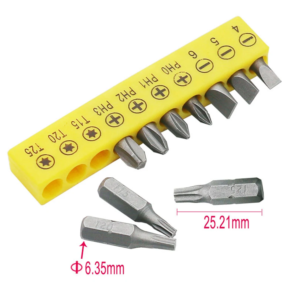 Imagem -05 - Mini Wrench Conjunto With Screwdriver Bits l Shaped Double Head Drive Socket Spanner Hand Tool 10 6.35 mm 4