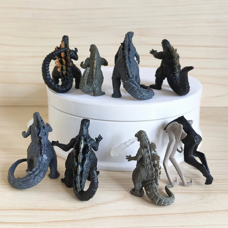 8pcs Godzilla Action Figure Anime Mini Model PVC Movie Dinosaur 5cm Toys for Boys Figma Gift for Kids Godzilla VS King Kong